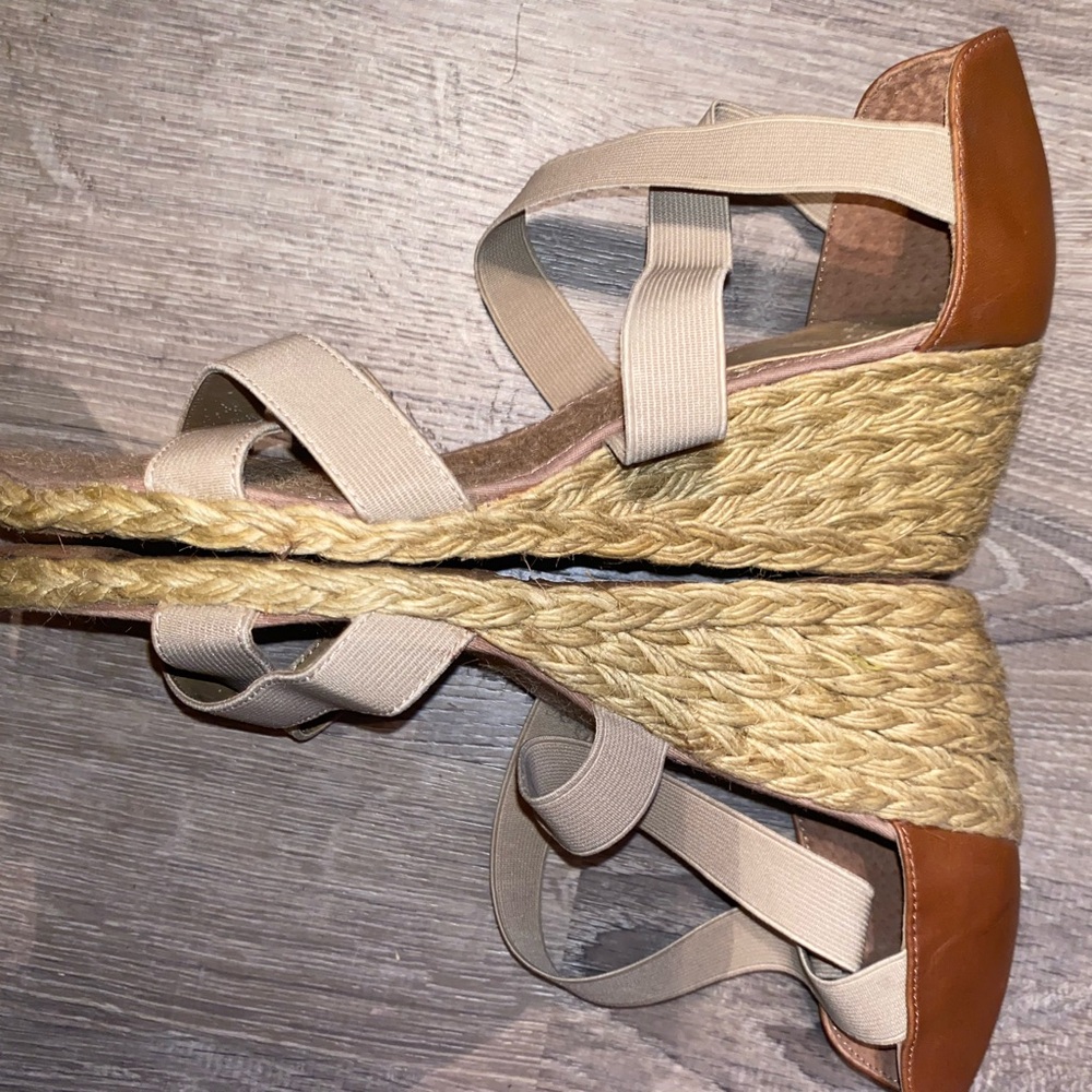 Ralph Lauren Courtney espadrilles wedge sandals size 8.5 - Picture 2 of 7
